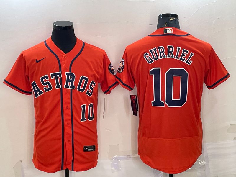 Men Houston Astros #10 Gurriel Orange Elite Nike 2022 MLB Jerseys